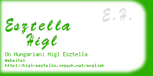 esztella higl business card